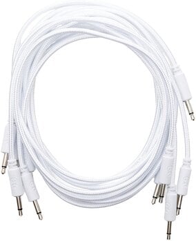 Patch kabel Erica Synths Braided eurorack patch cable 90cm (5pcs, white) 0,9 m Ravni - Ravni Patch kabel - 1
