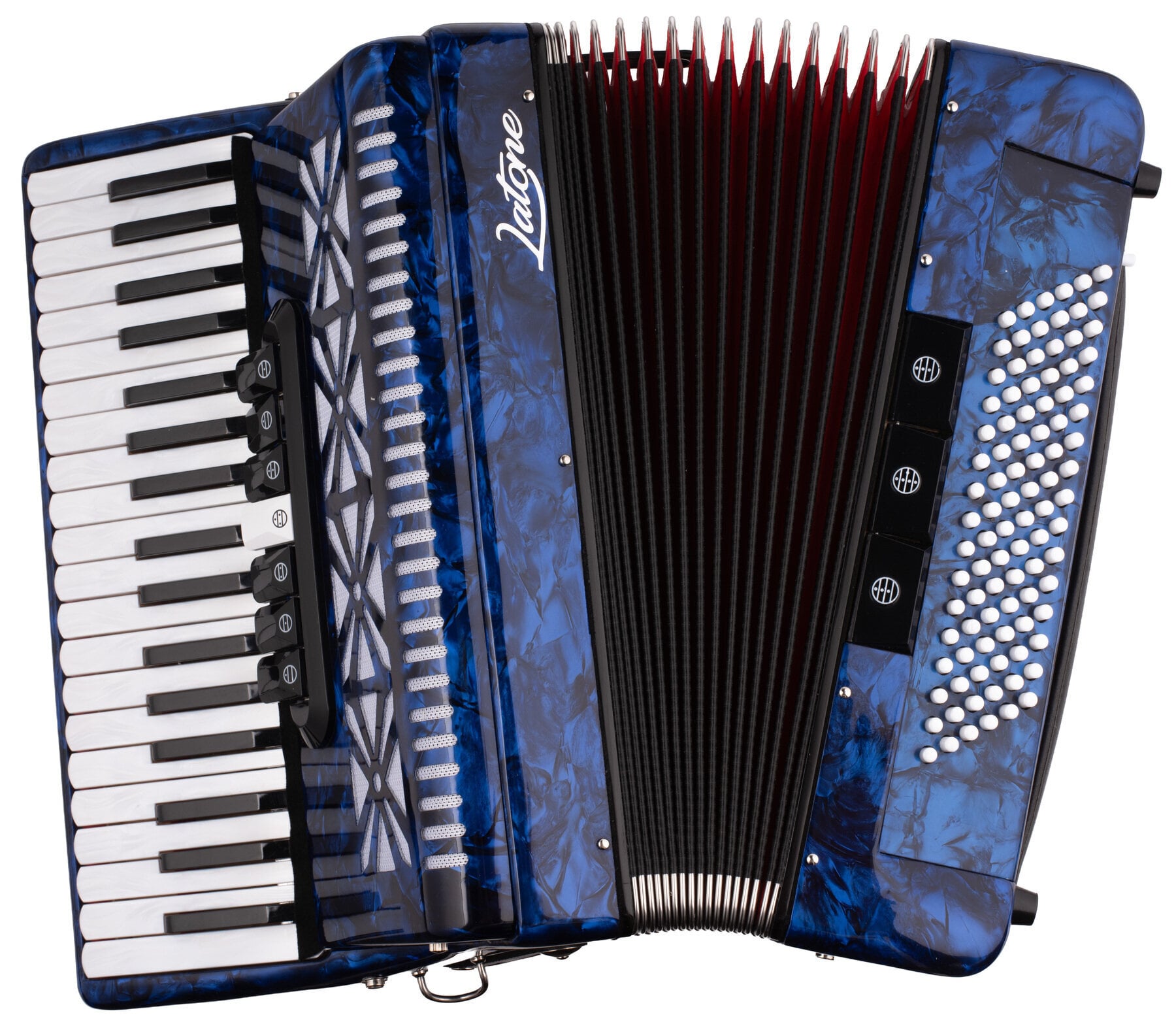 Piano accordion Latone MasterChord 37K 96BL Piano accordion Blue