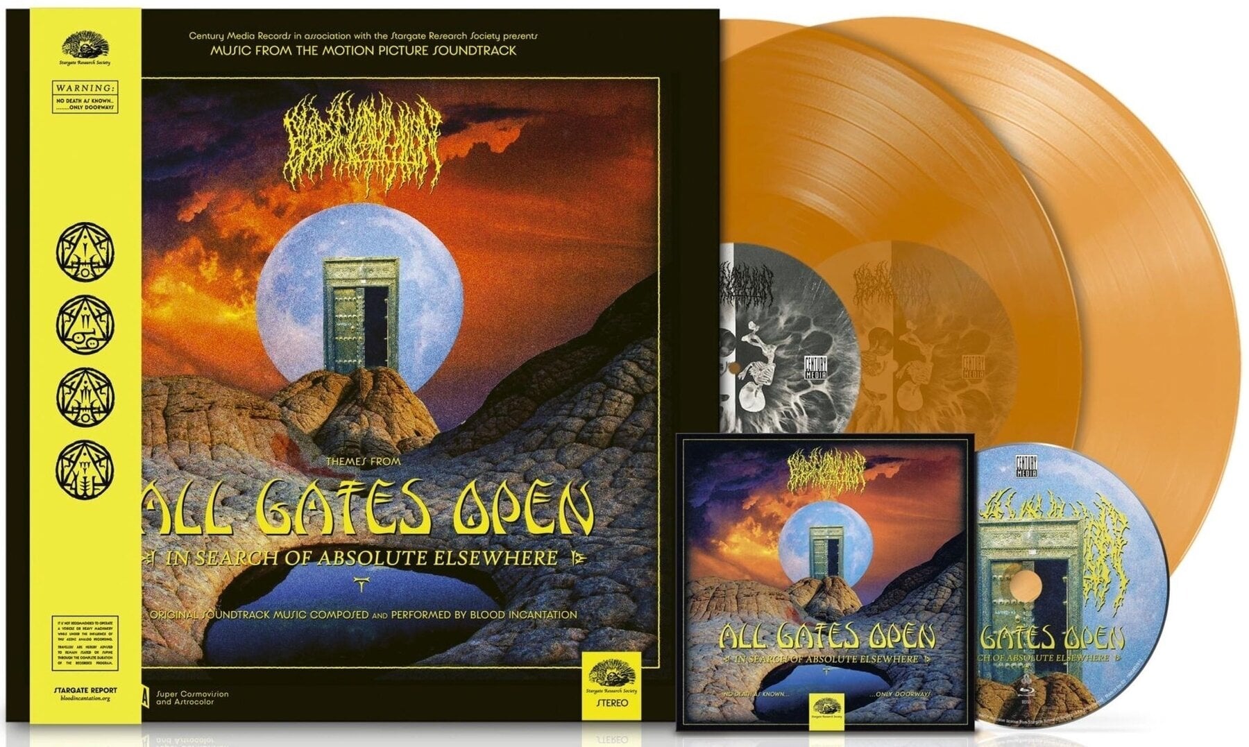 Vinyl Record Blood Incantation - All Gates Open (O.S.T.) (Limited Edition) (Gatefold) (Transparent Orange Coloured) (180 g) (2 LP + Blu-Ray)