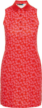 Kjol / klänning J.Lindeberg Elsi Print TX Jersey Womens Polo Dress Pop Pink Flower S - 1