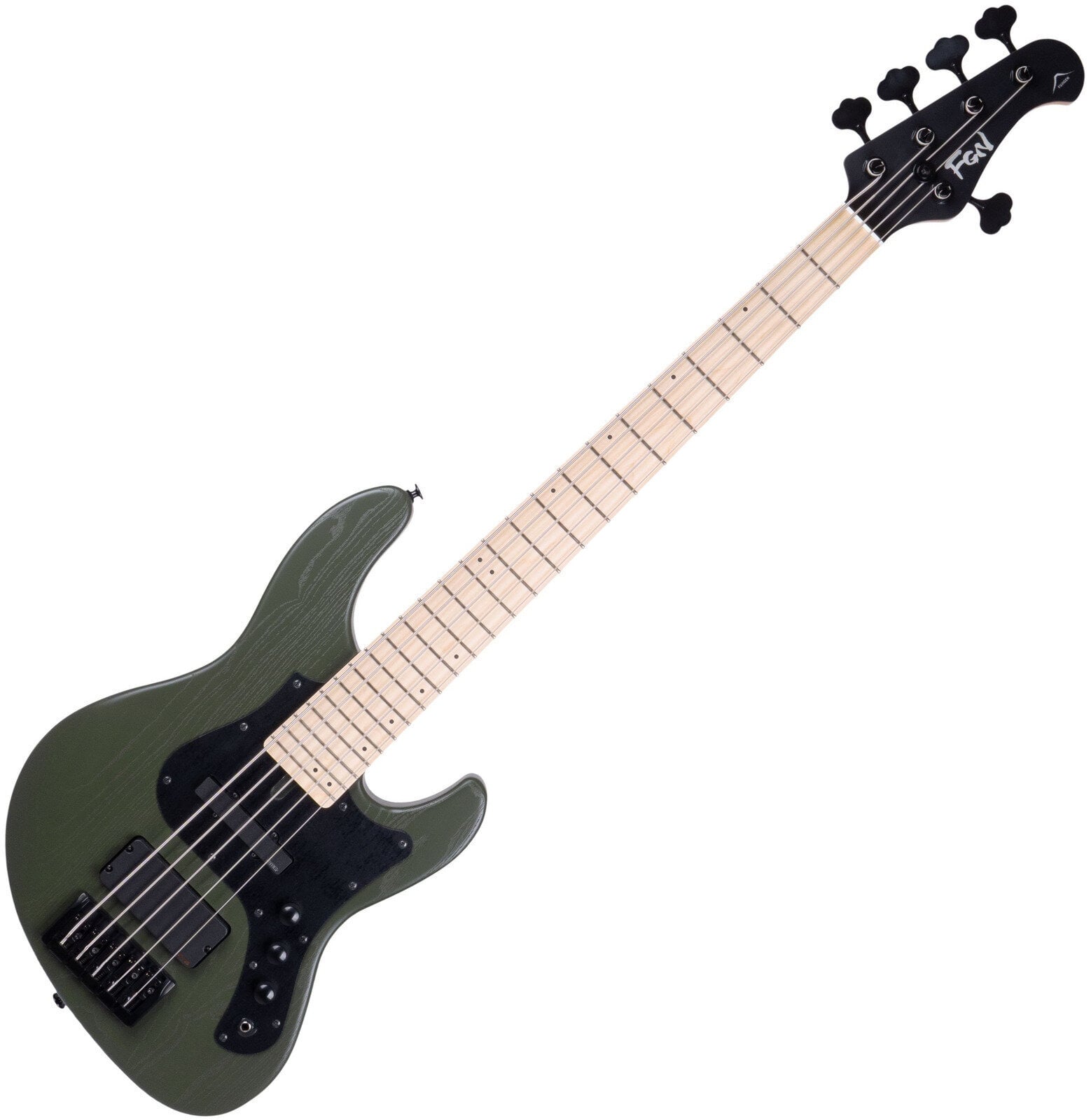 Bas cu 5 corzi FGN J-Standard Mighty Jazz 5 DE Open Pore Olive Green Bas cu 5 corzi