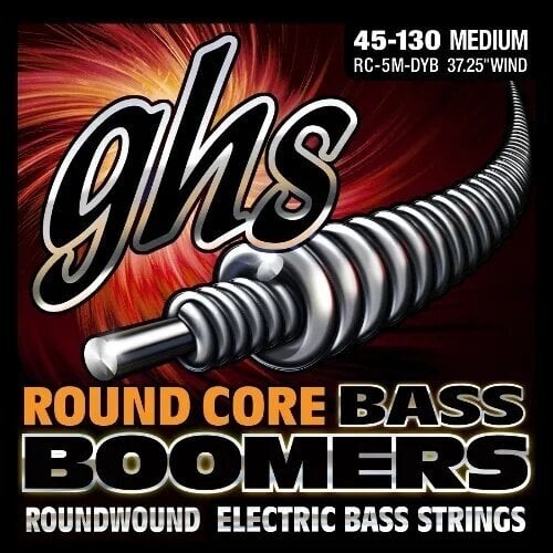 Strune za 5 strunsko bas kitaro GHS Round Core BB RC-5M-DYB Strune za 5 strunsko bas kitaro