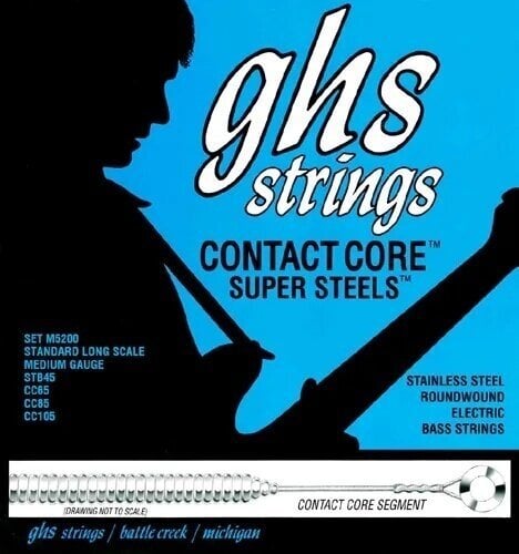 Cordes de basses GHS Contact Core Super Steels M5200 Cordes de basses