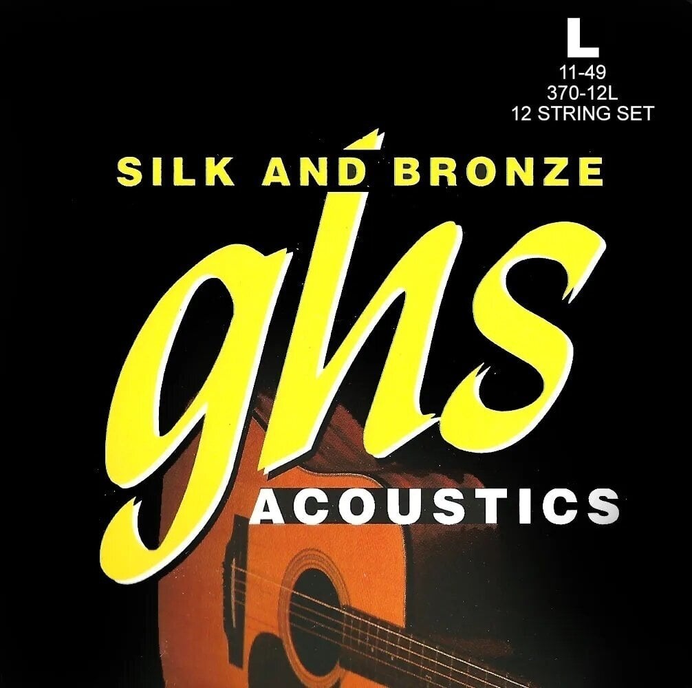 Cordes de guitares acoustiques GHS Silk and Bronze 370-12L Cordes de guitares acoustiques