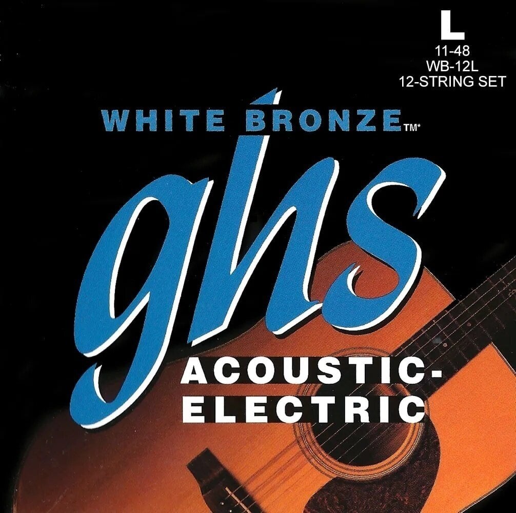 Cordes de guitares acoustiques GHS White Bronze WB-12L Cordes de guitares acoustiques