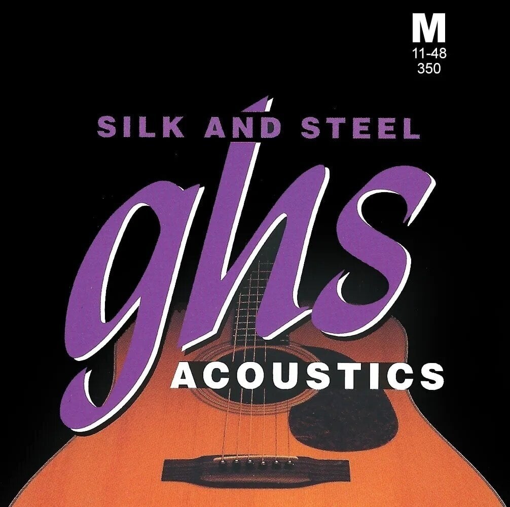 Струни для акустичної гітари GHS Silk and Steel 350 Струни для акустичної гітари