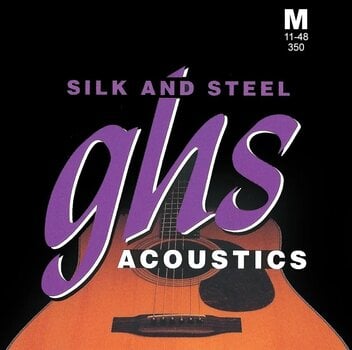 Струни для акустичної гітари GHS Silk and Steel 350 Струни для акустичної гітари - 1
