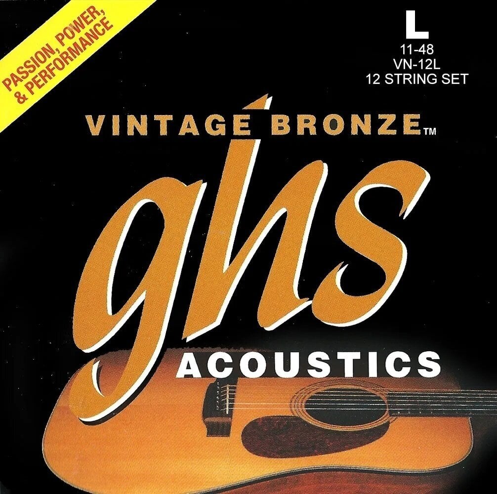 Cordes de guitares acoustiques GHS Vintage Bronze Cordes de guitares acoustiques
