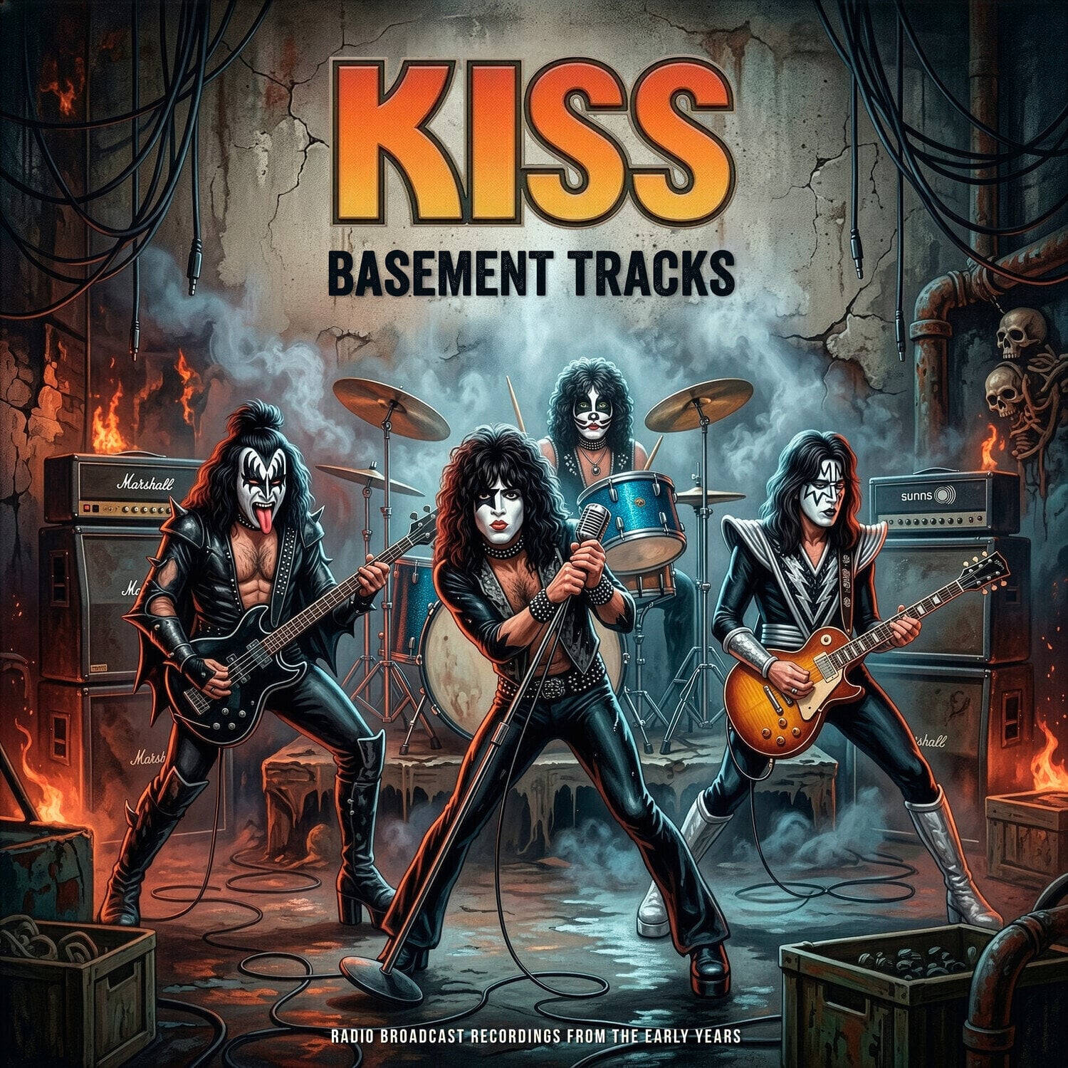 Vinylplate Kiss - Basement Tracks (Orange Coloured) (LP)