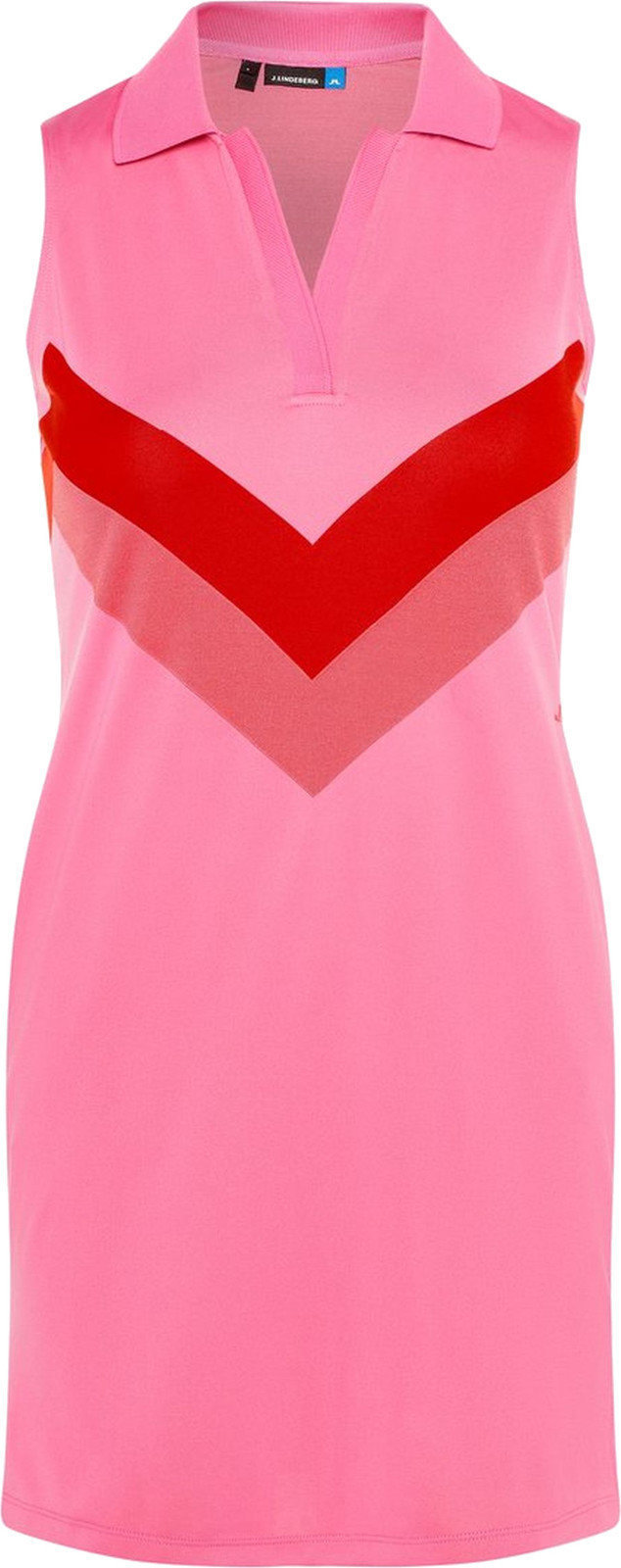 Kjol / klänning J.Lindeberg Chelene TX Jaquard Womens Polo Dress Pop Pink M