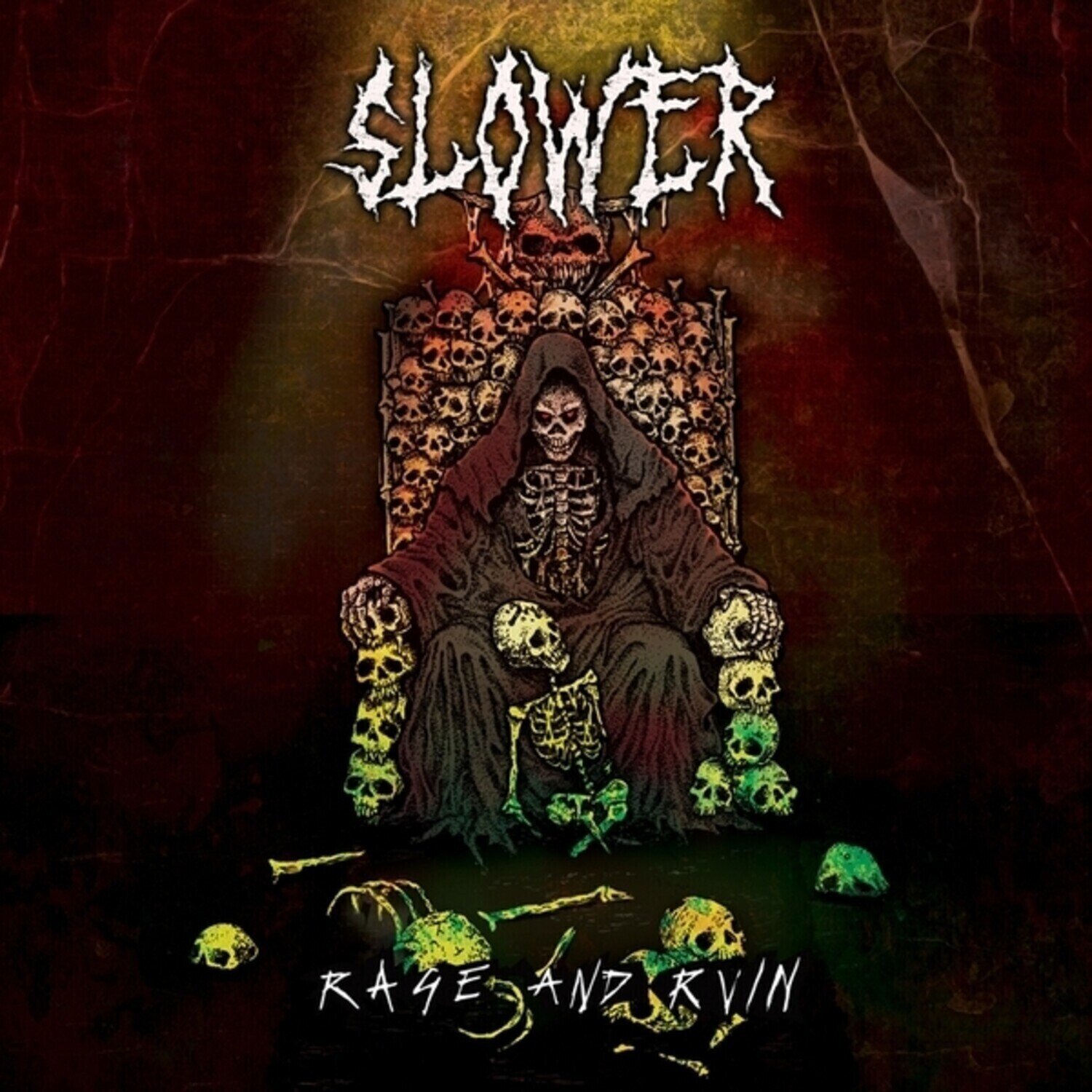 LP deska Slower - Rage And Ruin (White/Orange/Green Coloured) (LP)