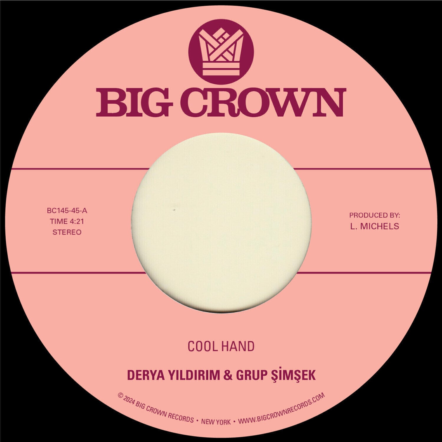 LP plošča Derya Yıldırım & Grup Şimşek - Cool Hand / Yakamoz (Limited Indie Edition) (7")