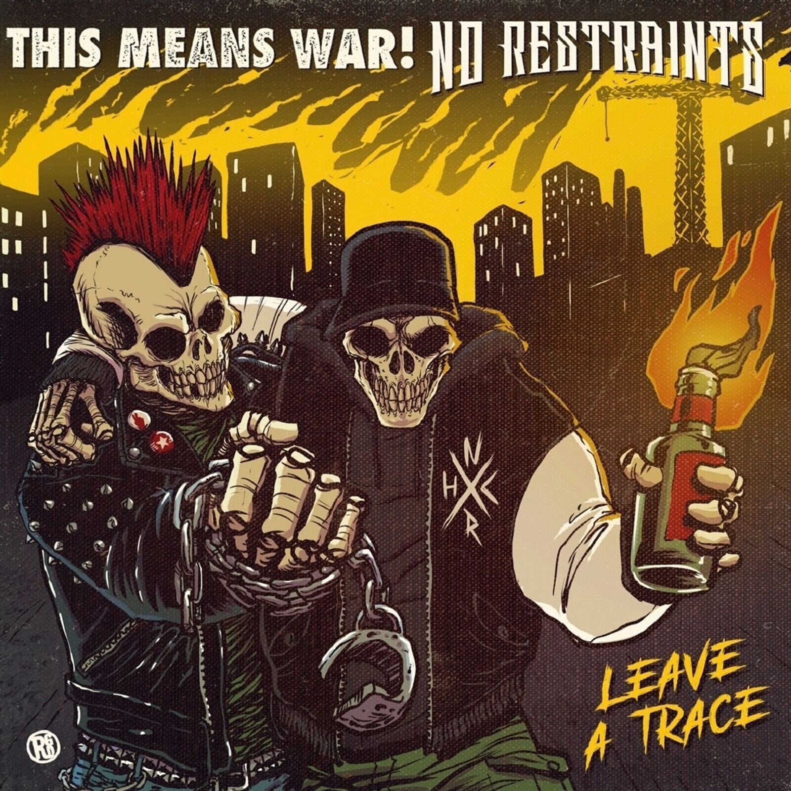Disque vinyle This Means War! & No Restraints - Leave A Trace (Split Album) (Translite Orange Coloured) (LP)