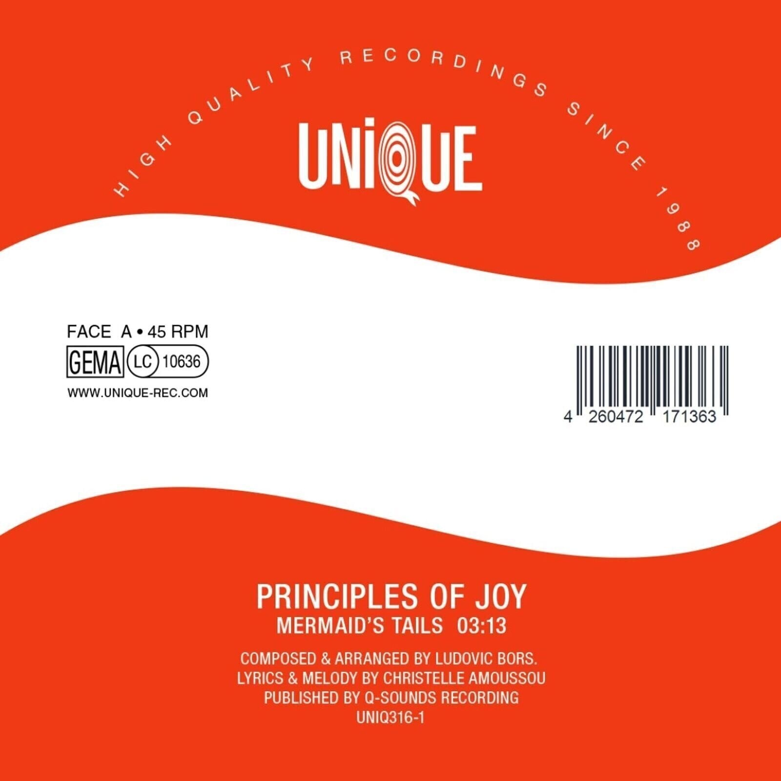 Disco de vinil Principles Of Joy - Mermaid's Tails / Kick Off The Road (7")