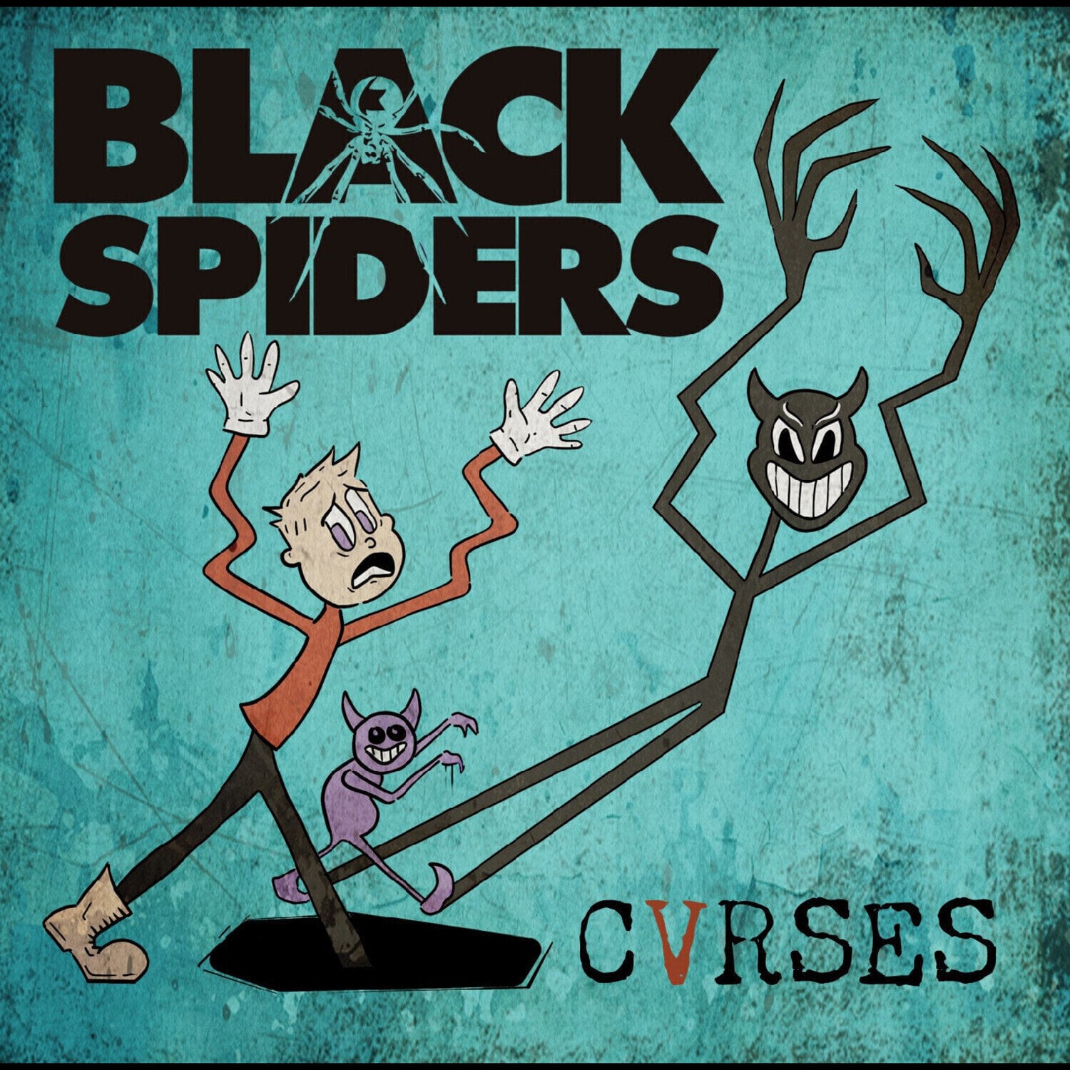 Disc de vinil Black Spiders - Cvrses (Black & White Splattered Coloured) (LP)