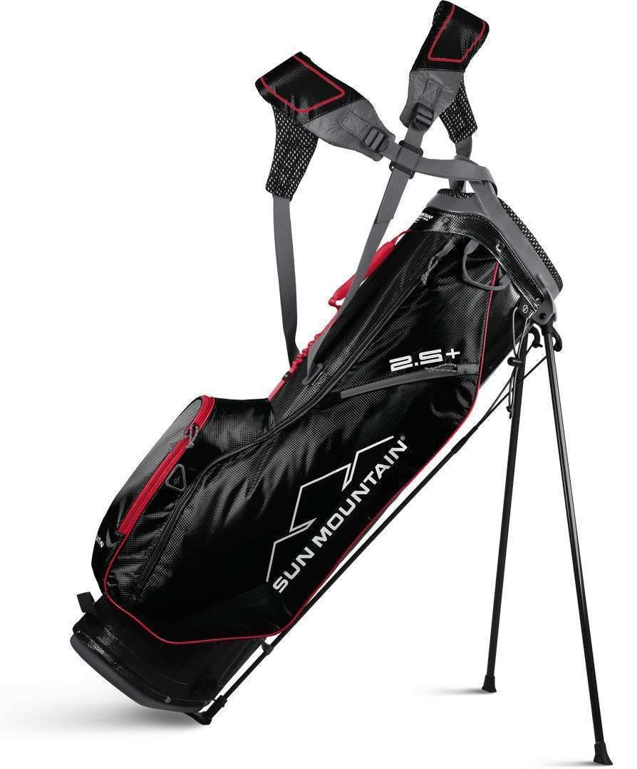 Golf Bag Sun Mountain 2.5+ Black/Red/Gunmetal Stand Bag
