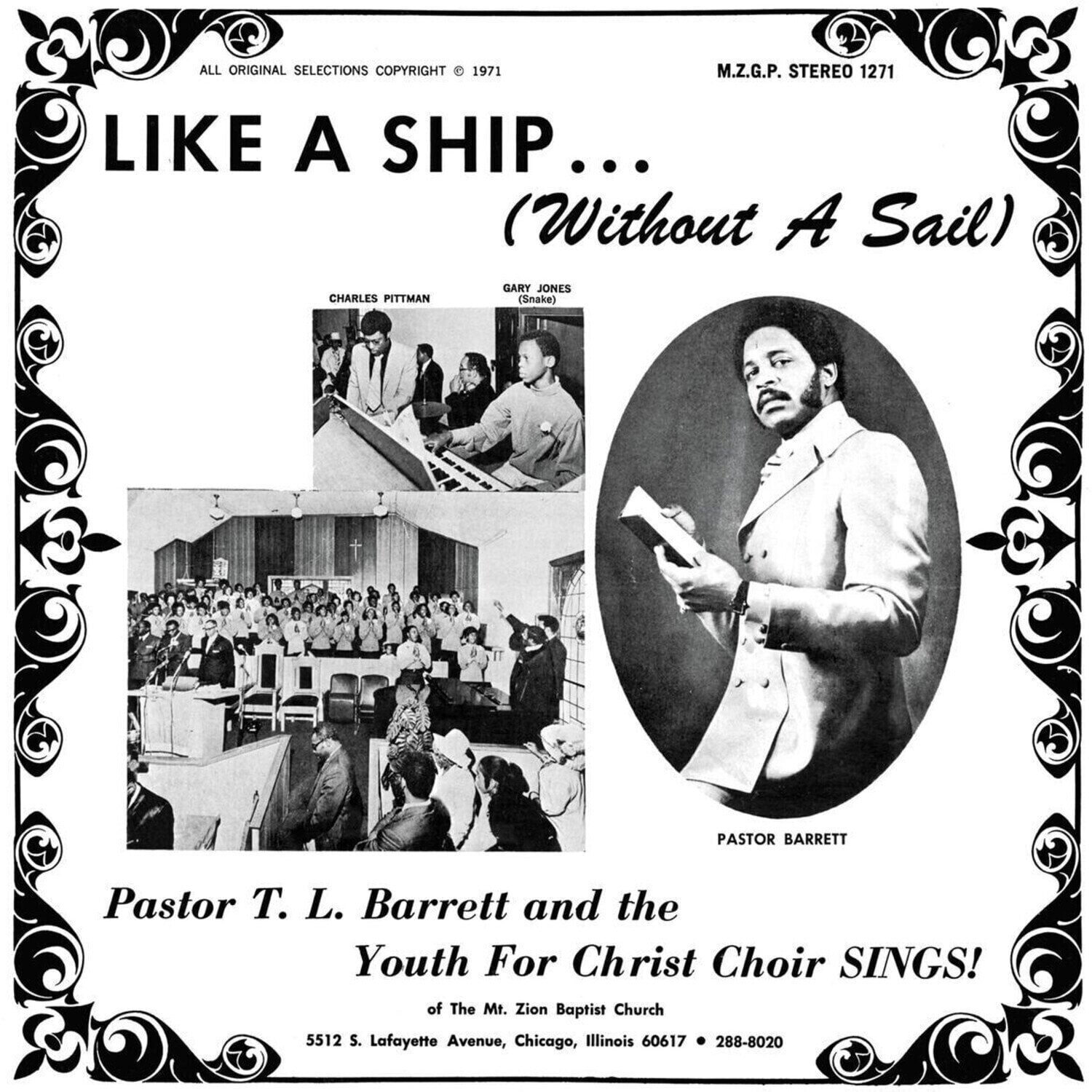 LP ploča Pastor T. L. Barrett & The Youth For Christ Choir - Like A Ship... (Limited Edition) (Ice Wind Transparent Coloured) (LP)