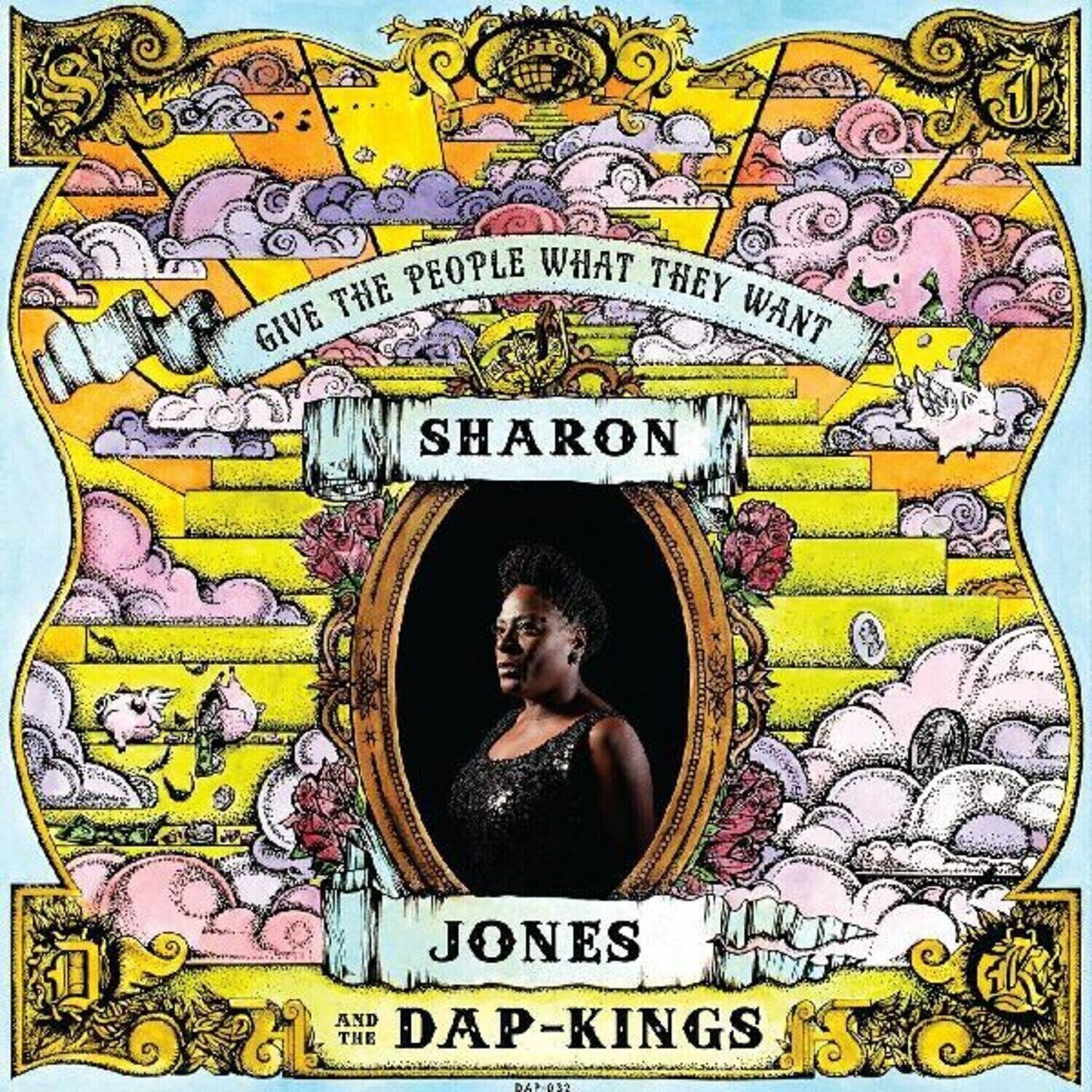 Vinyylilevy Sharon Jones & The Dap-Kings - Give The People What They Want (Limited Edition) (Blue Marbled Coloured) (LP)