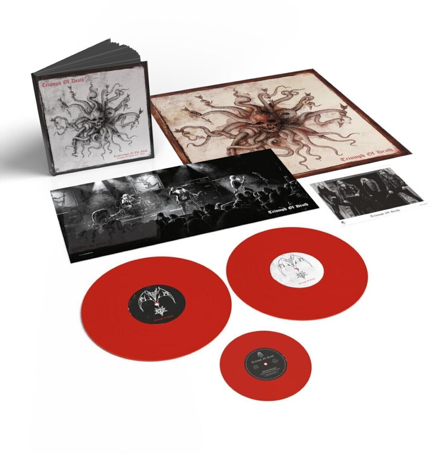 LP ploča Triumph Of Death - Resurrection Of The Flesh (Limited Edition) (Red Coloured) (2 LP + 7")