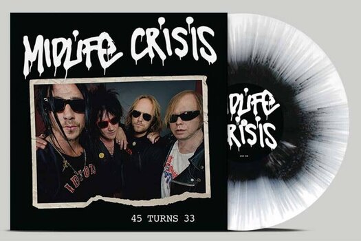 Vinyl Record Midlife Crisis - 45 Turns 33 (Limited Edition) (Black/White Splatter Coloured) (LP) - 1