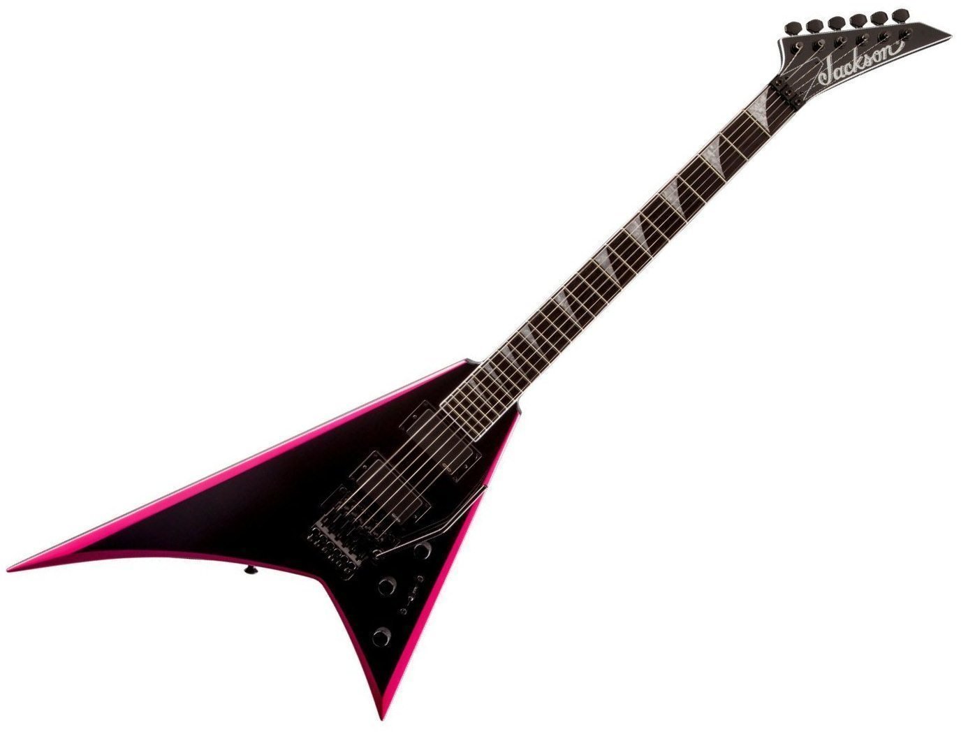 Guitare électrique Jackson Rhoads RRXMG Black with Pink Bevels