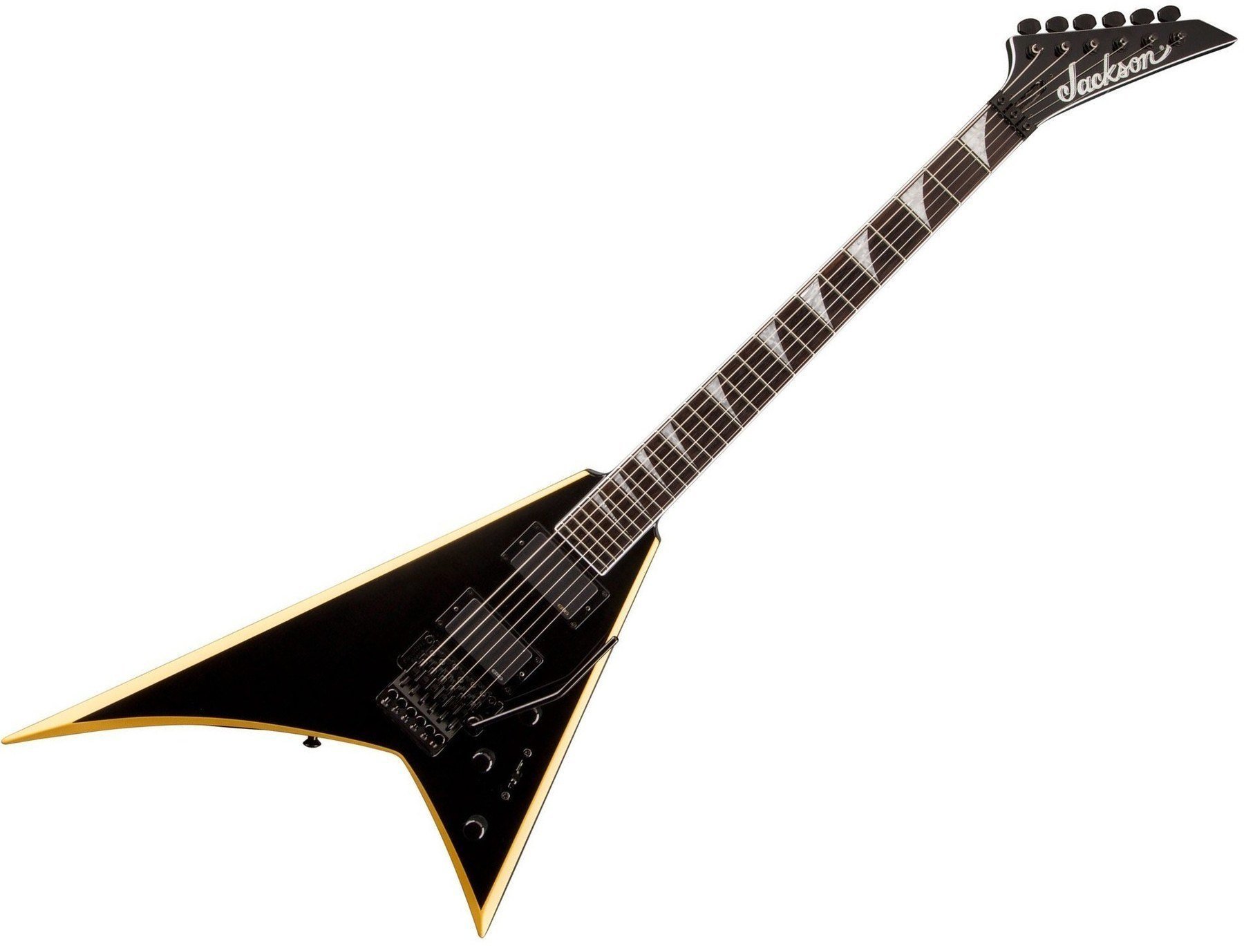 Elektrische gitaar Jackson Rhoads RRXMG Black with Yellow Bevels