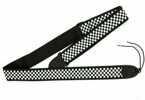 Gitaarriem Fender Nylon Checkerboard Strap Black White - 1