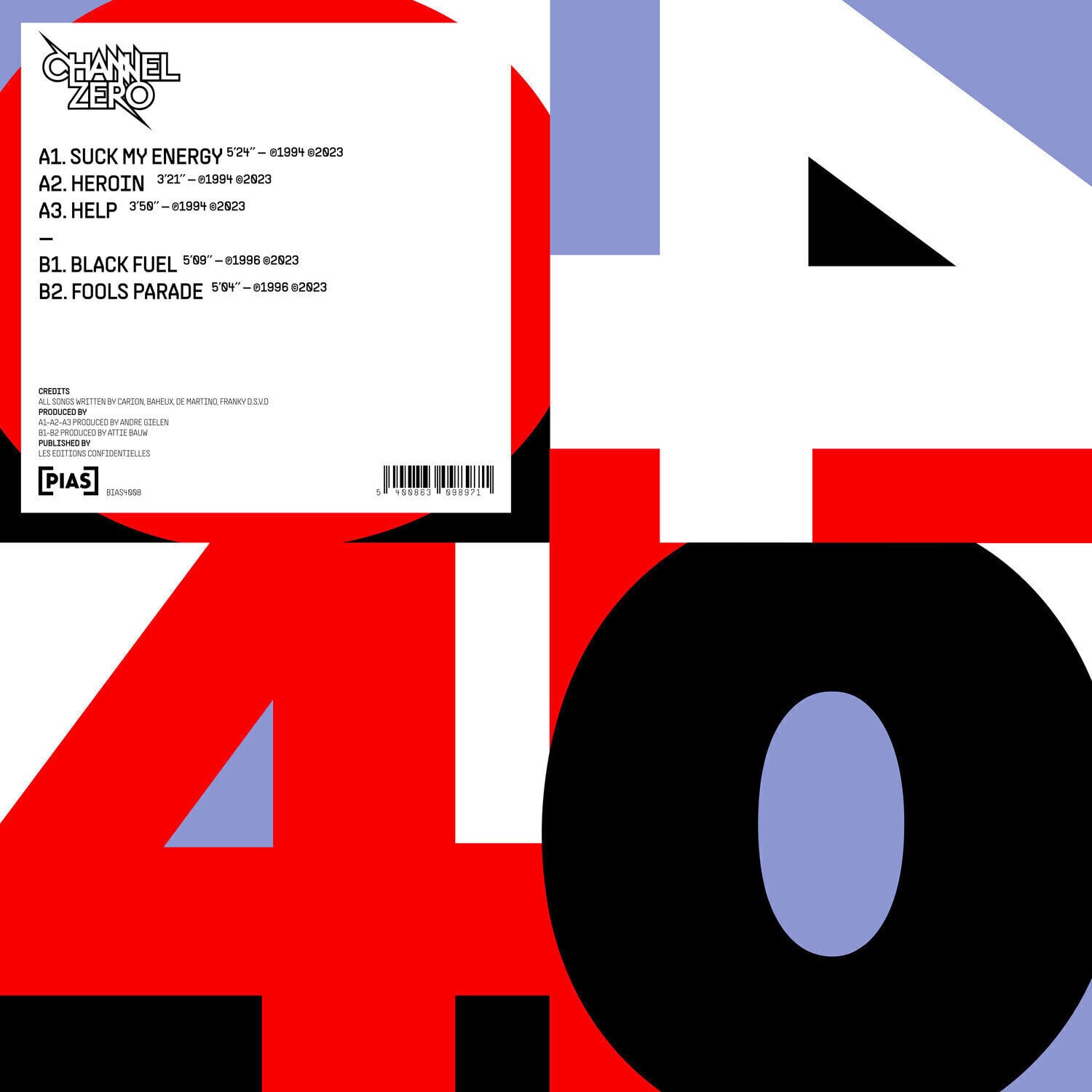 Disque vinyle Channel Zero - [PIAS] 40 (12" SP)