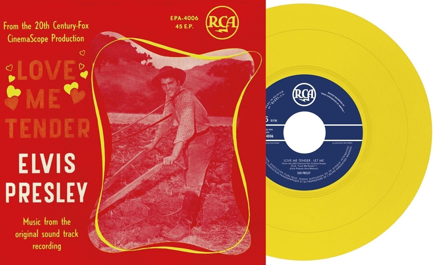 Vinyl Record Elvis Presley - Love Me Tender (Limited Edition) (Yellow Translucent Coloured) (EP)