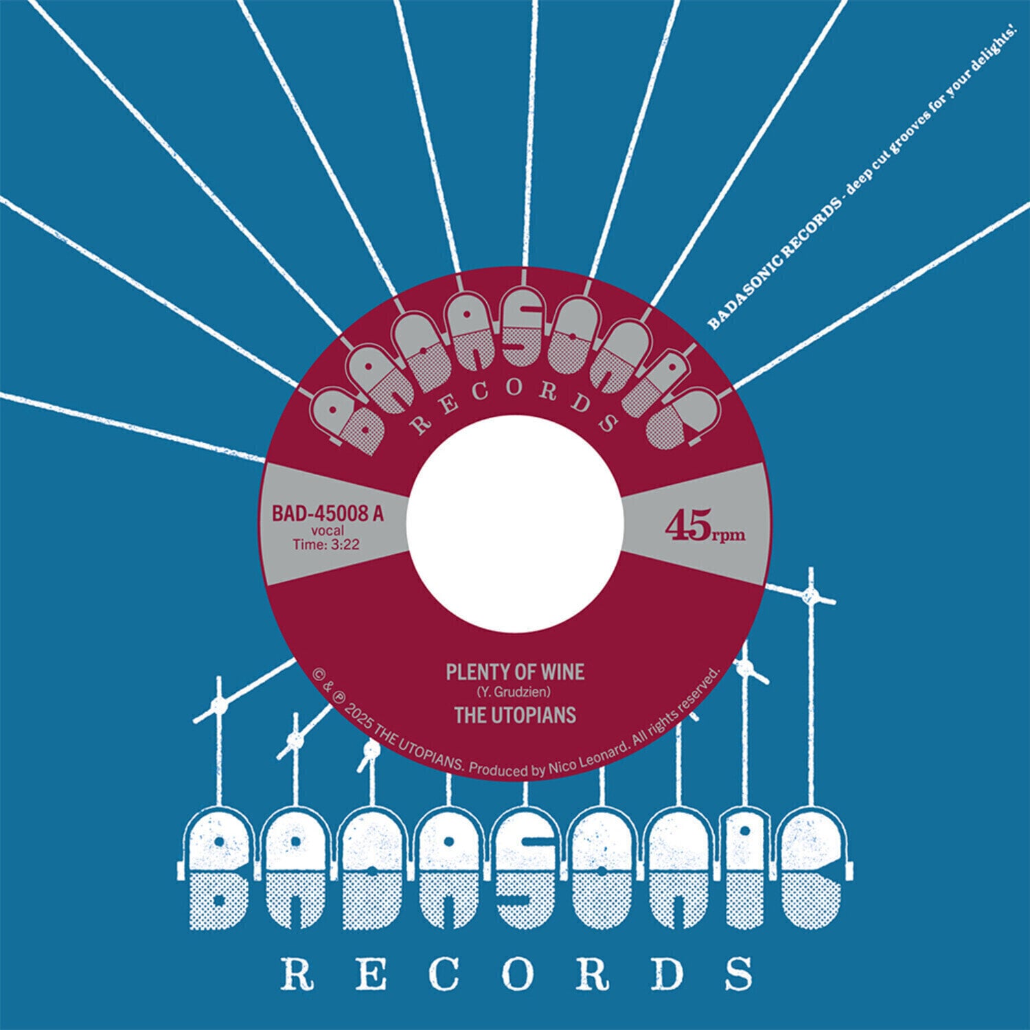 Płyta winylowa The Utopians - Plenty Of Wine / Time Doesn't Wait (LP)