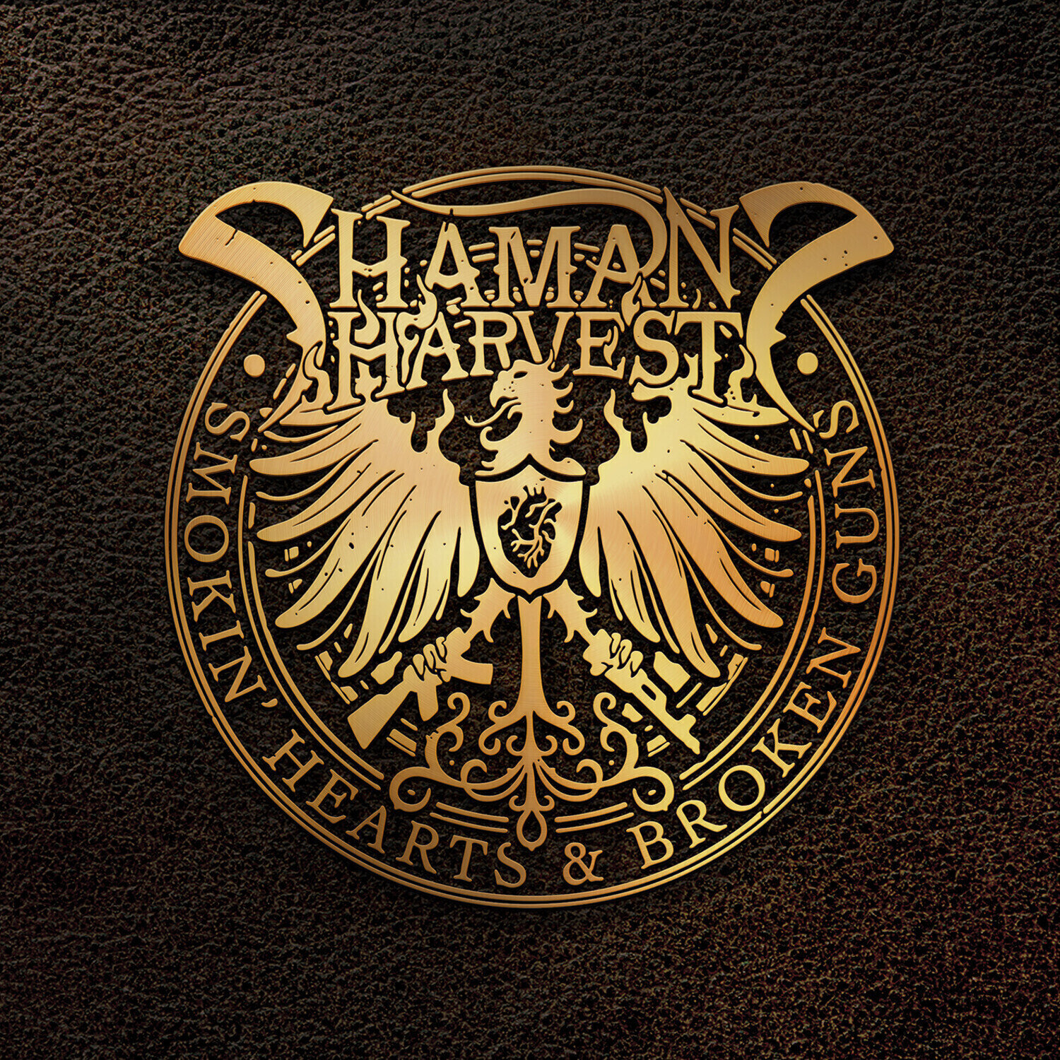 Disque vinyle Shaman's Harvest - Smokin' Hearts & Broken Guns (Limited Edition) (Gold Coloured) (LP)