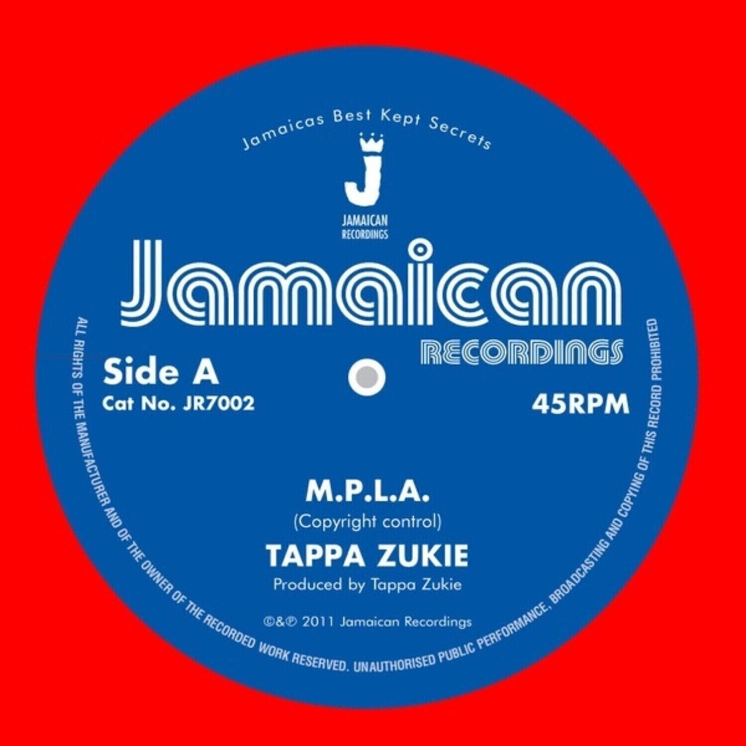 Vinyylilevy Tapper Zukie - M.P.L.A. (Reissue) (7")