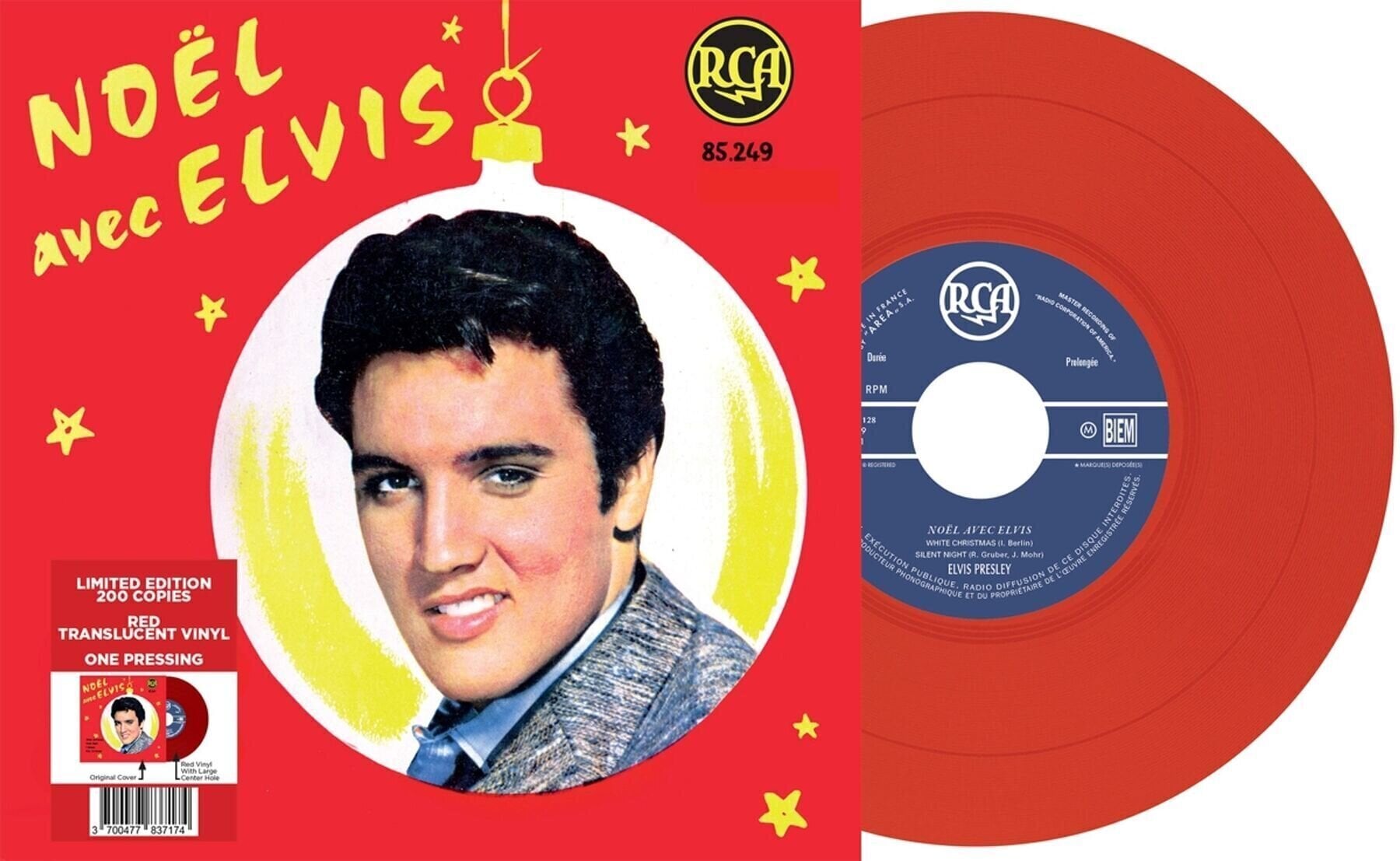 LP plošča Elvis Presley - Noël Avec Elvis (Limited Edition) (Red Transculent Coloured) (EP)