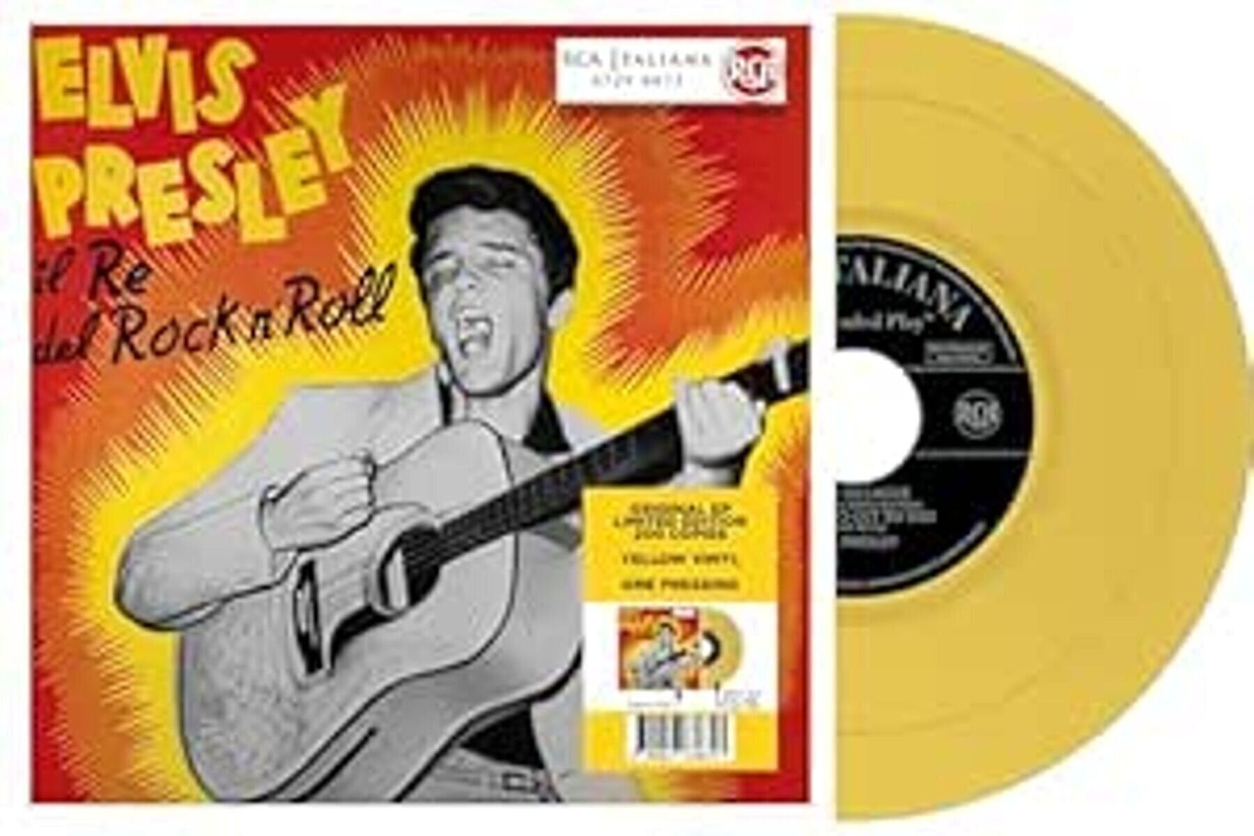 LP deska Elvis Presley - EP Étranger N°15 - Il Re Del Rock'n'Roll (Italie) (Limited Edition) (Yellow Coloured) (LP)