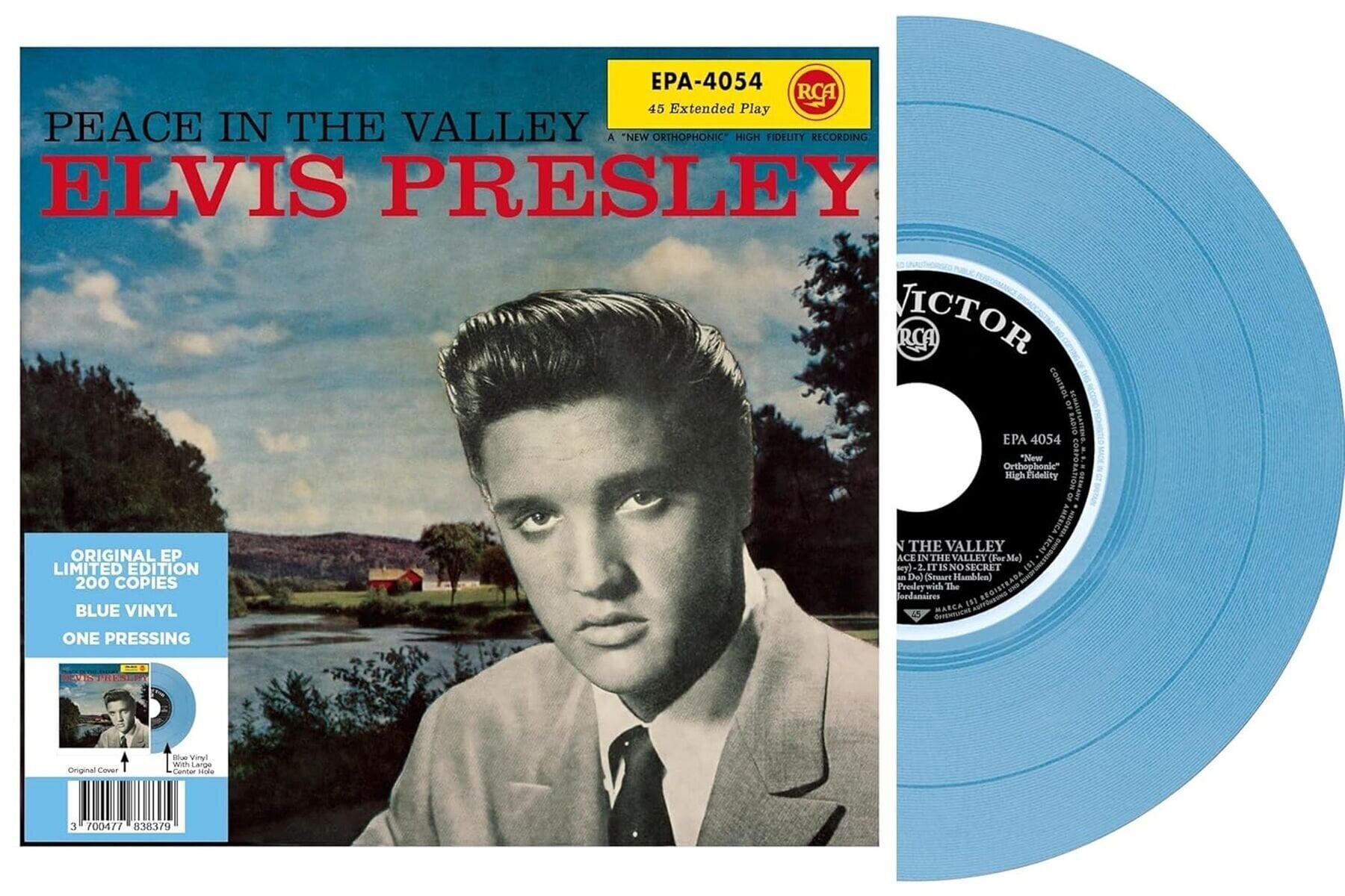 Schallplatte Elvis Presley - Peace In The Valley (Limited Edition) (Blue Coloured) (EP)