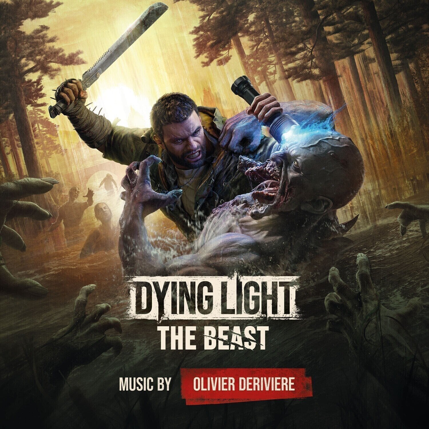 Schallplatte Olivier Deriviere - Dying Light: The Beast (Original Game Soundtrack) (Red Transparant W/Black Marbled Coloured) (2 LP)