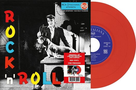 Disco in vinile Elvis Presley - EP Étranger N°18 - Rock 'N' Roll (Italy) (Limited Edition) (Red Coloured) (LP) - 1