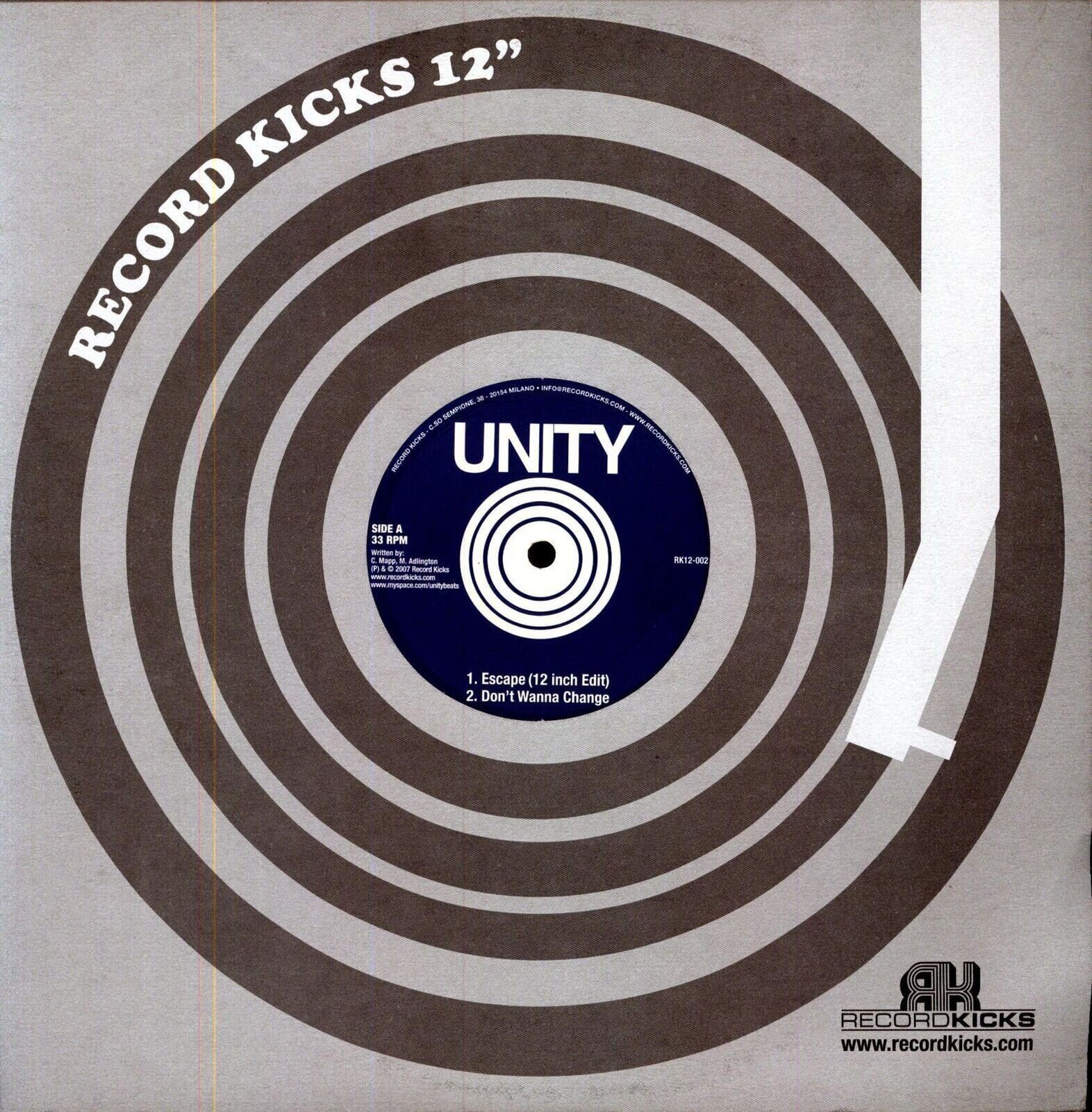 Disque vinyle Unity - Escape / Don't Wanna Change (LP)