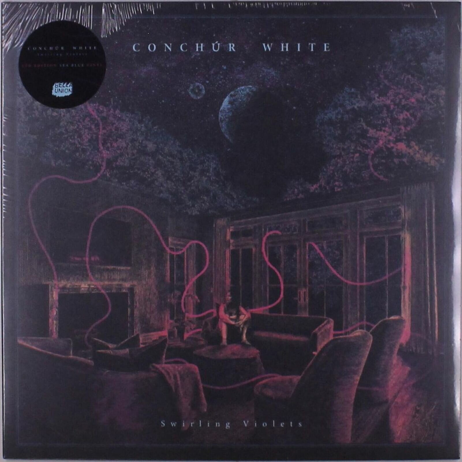LP Conchúr White - Swirling Violets (Limited Edition) (Sea Blue Coloured) (LP)