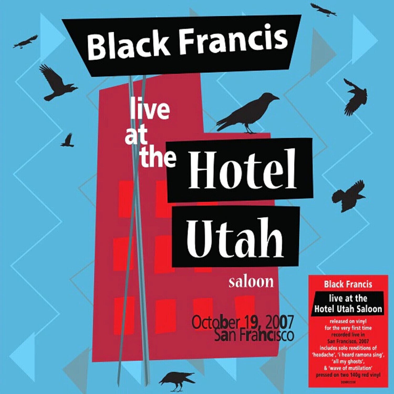 Disque vinyle Black Francis - Live At The Hotel Utah Saloon (Black Francis) (Red Coloured) (2 LP)