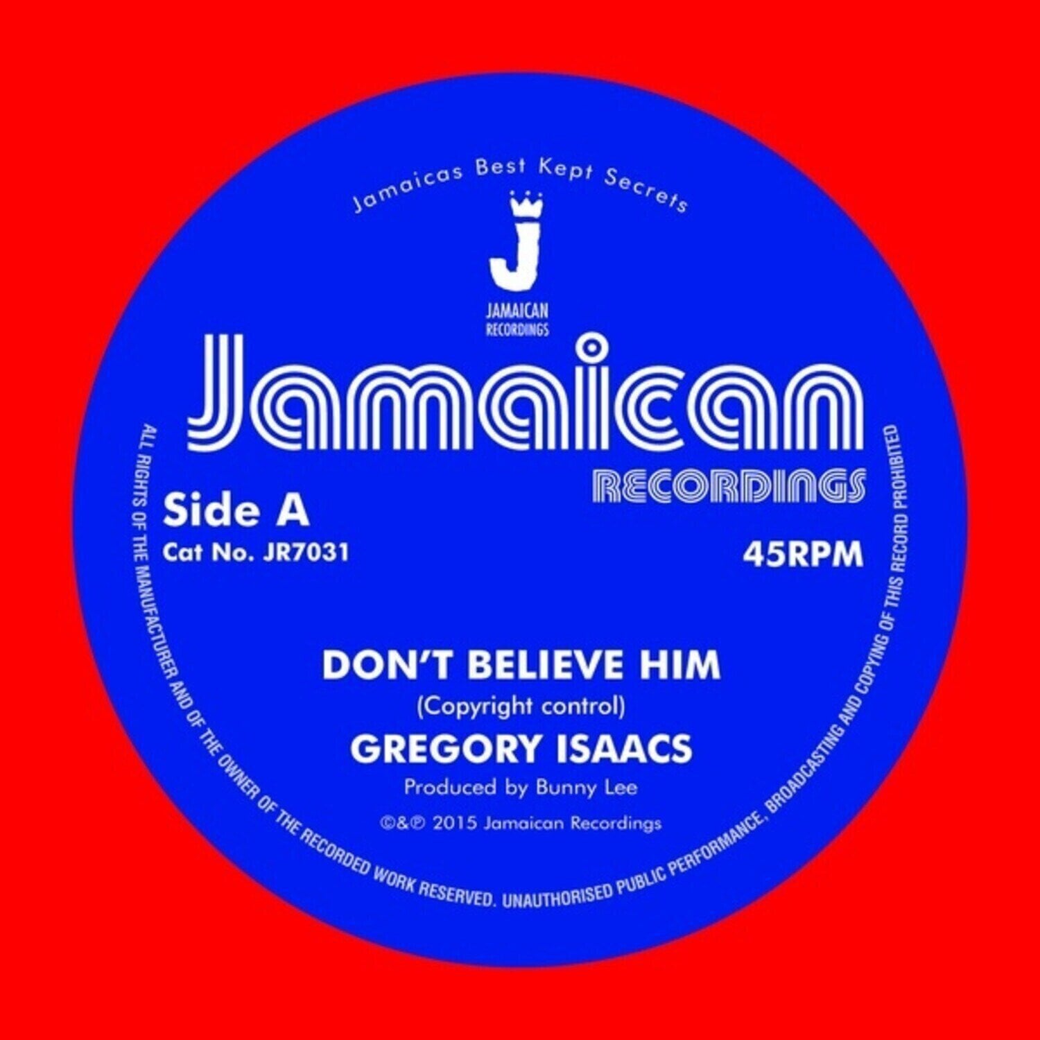 Disco de vinil Gregory Isaacs - Don't Believe Him/Version (LP)