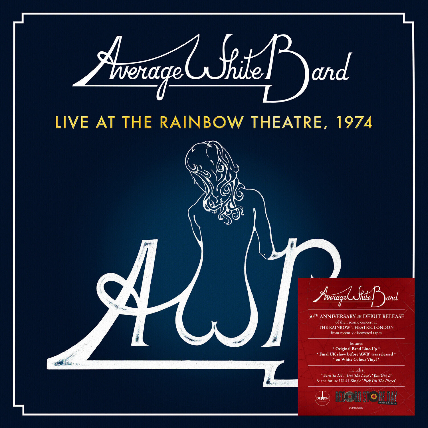 Schallplatte Average White Band - Live At The Rainbow Theatre, 1974 (White Coloured) (LP)