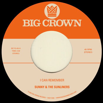 Vinylplade Sunny & The Sunliners - I Can Remember (7") - 1