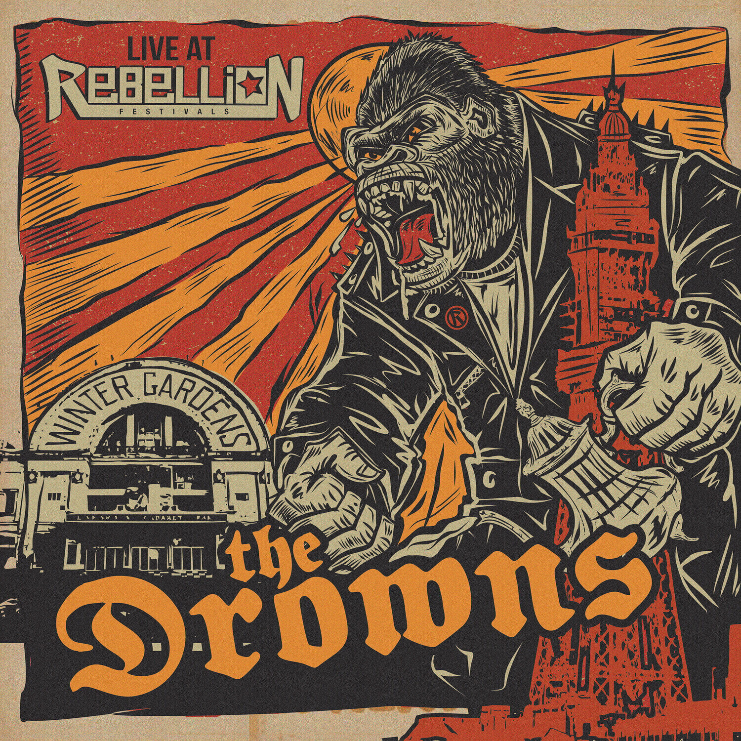 LP ploča The Drowns - Live At Rebellion (Limited Edition) (Eruption Red Marble Coloured) (LP)
