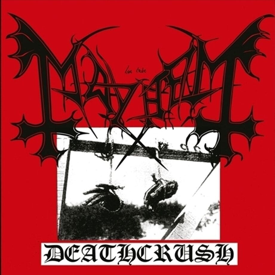 Vinylskiva Mayhem - Deathcrush (Reissue) (Limited Edition) (Red/Black Spatter Coloured) (LP)