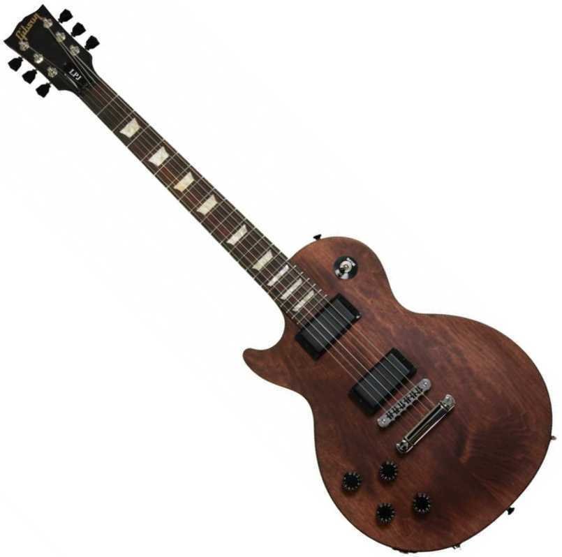 Vänsterhänt elgitarr Gibson LPJ Chocolate Satin LH