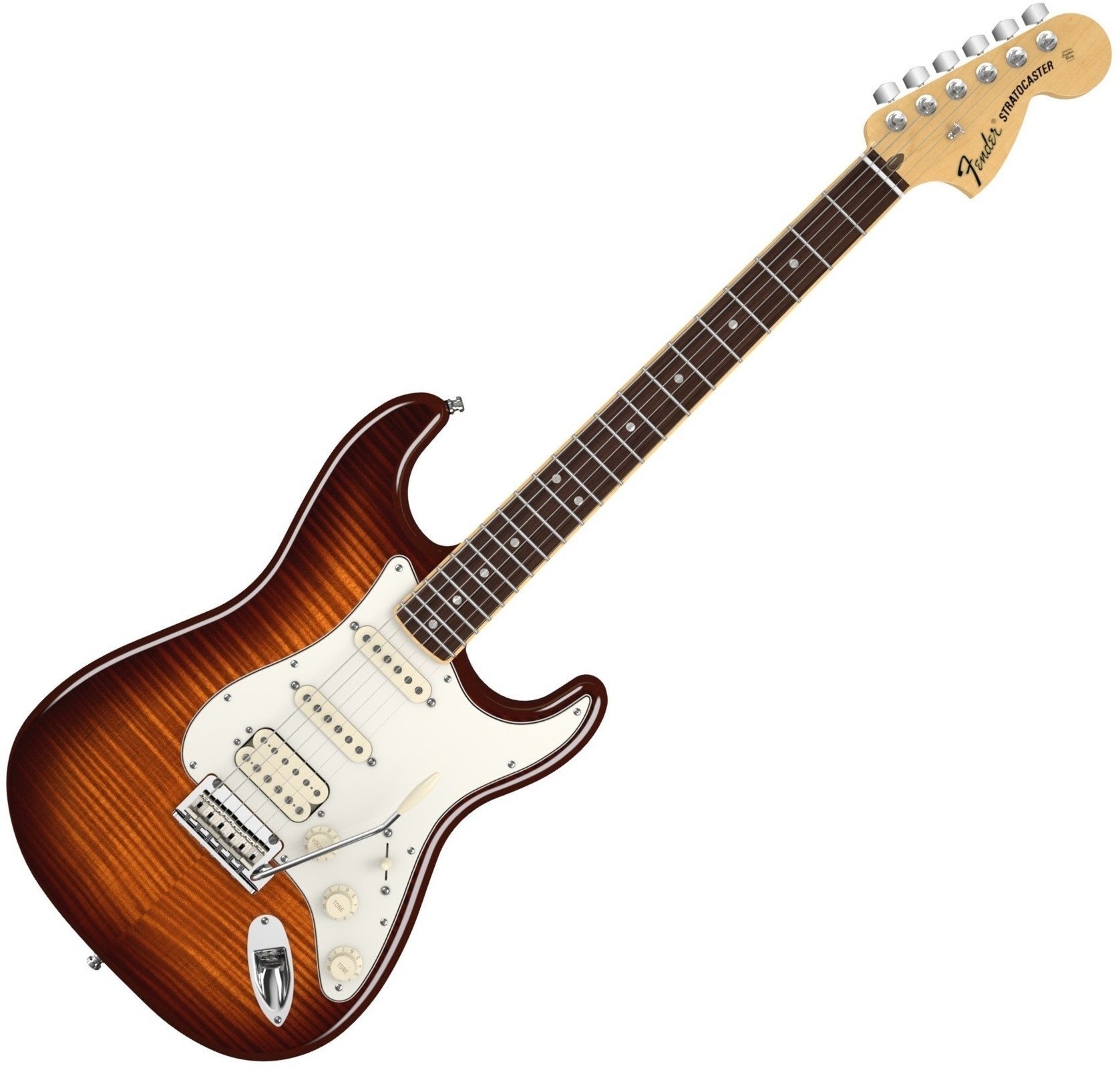 Elektrische gitaar Fender Select Stratocaster HSS Tobacco Sunburst