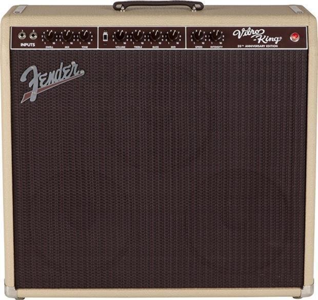 Amplificador combo a válvulas para guitarra Fender Vibro-King Custom Blonde