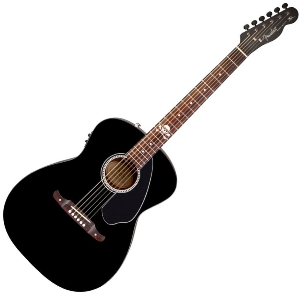 Elektro-Akustikgitarre Fender Avril Lavigne Newporter Black