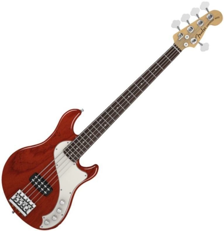 4-kielinen bassokitara Fender American Deluxe Dimension Bass V Cayenne